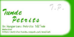 tunde petrits business card